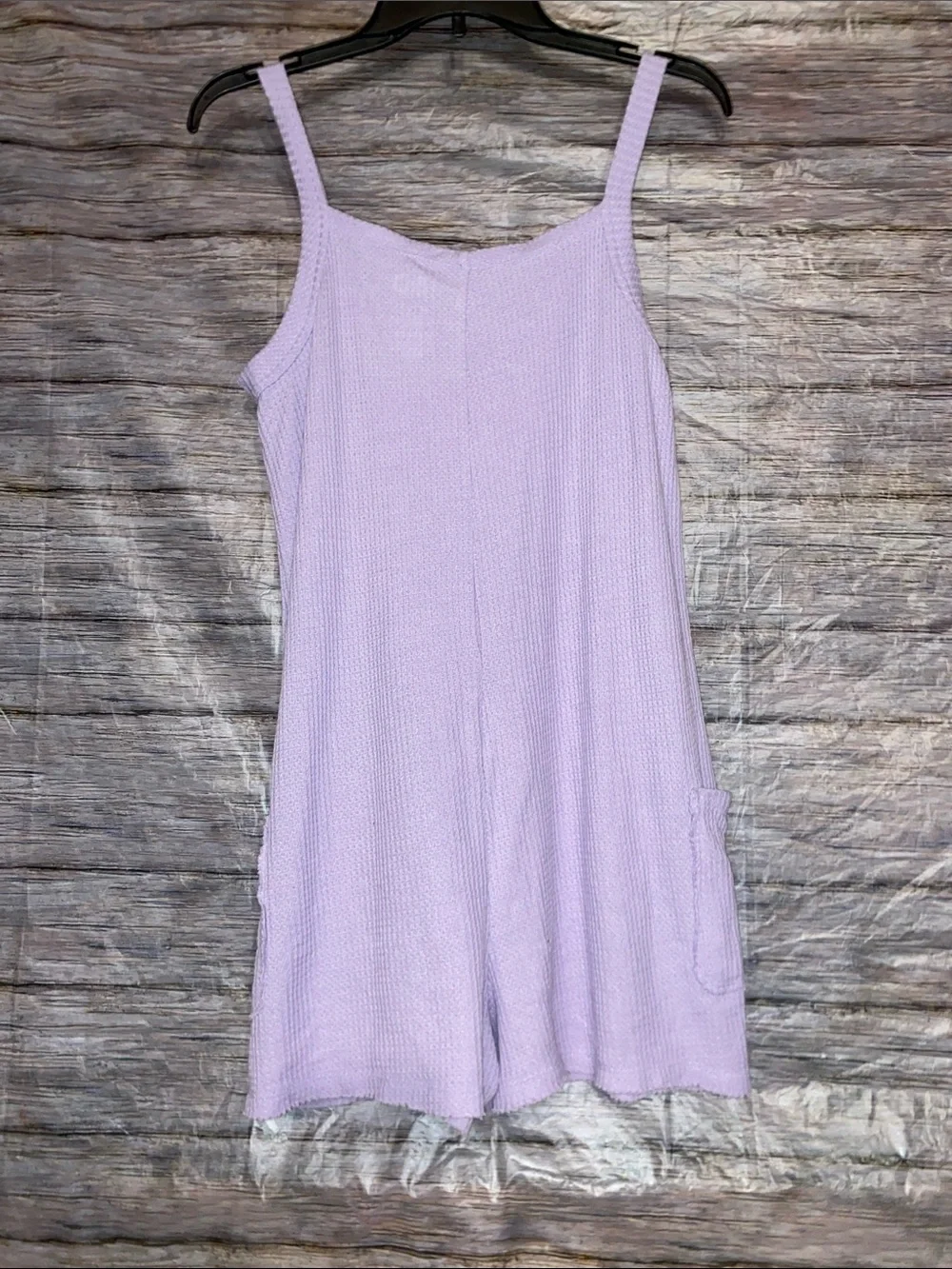 SO Lavender Waffle Knit Romper